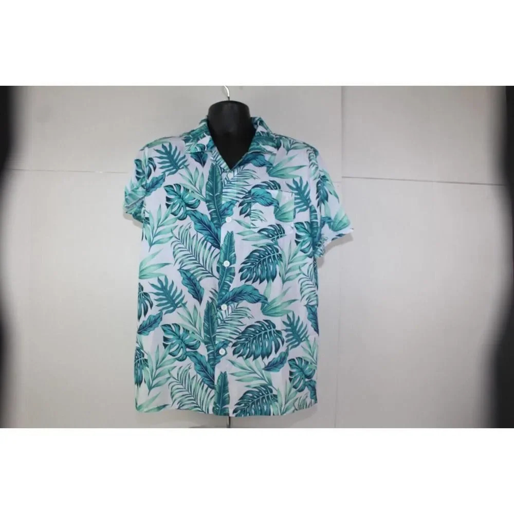 Mens Pat Pat Hawaiian style shirt size L